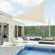 thumbnail image 2 of Toldo vela de sombra triangular rectangular para patios e instalaciones Triángulo Caqui, 2 of 7