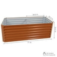 thumbnail image 6 of Sunnydaze 71" x 35.5" x 23.5" Rectangular Brown Galvalume Steel Raised Garden Bed, 6 of 11