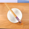 thumbnail image 3 of Cergrey 5 Pairs Japanese Family Style Bamboo Chopsticks Gift Box Chop Sticks Set Maid Pattern Notched, Bamboo chopsticks set, Japanese style chopsticks set, 3 of 8