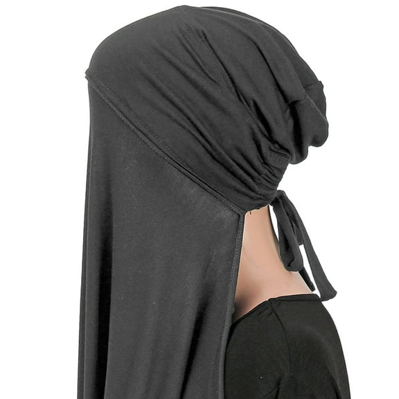 Yoetaun Women Hijab Head Scarf Shawl Wrap for Muslims Prayer Ramazan Eid 170cm x 55cm Breathable and Fast Drying Headwrap Scarf Dark Gray