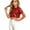 Red, variant on Girls Metallic Knit Crop Top Shiny Short Sleeve Round Neck Party Daily Wear Black,Size 5 T