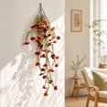 thumbnail image 3 of 2 Pack Artificial Fall Hanging Basket 29.92 Inch Faux Silk Cascading Floral Arrangement for Outdoor Porch Patio Wall Decor and Autumn Home Decoration, 3 of 7