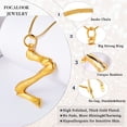 thumbnail image 4 of [Clearance] Gold Plated Bamboo Initial Necklace for Women Big Letter Z Pendant Capital Alphabet Statement Necklace Jewelry Gifts on Clearance, 4 of 10