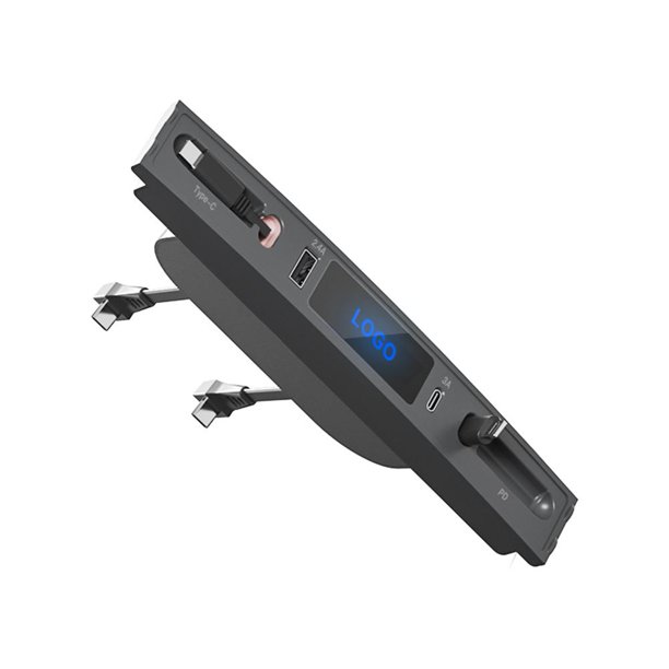 Estación de acoplamiento Tipo-C PD 27W USB Extender Hub Plug and Play para Tesla Model 3/Y