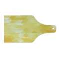 thumbnail image 1 of Yellow Cutting Board, Abstract Triangle Geometrical Shaded Patterns with Modern Mosaic Illustration Motifs, Tempered Glass Cutting and Serving Board, Wine Bottle Shape, Yellow, by Ambesonne, 1 of 1