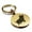 Gold, variant on Stainless Steel Pig Good Luck Charm Round Medallion Keychain Circle Ring
