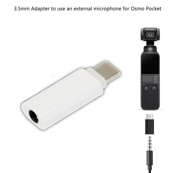 EGNMCR Type C USB C vers Adaptateur Audio 3,5 mm pour Microphone Externe pour Adaptateur de Données de Poche Osmo