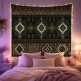 thumbnail image 2 of Southwestern Aztec Geometric Diamonds in a Bold Tribal Composition, Mystical Boho Style for Nature Lovers, Tribal Wall Art Housewarming Gift Tapestry Wall Hanging for Bedroom and Living Room, 2 of 7