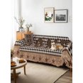 thumbnail image 3 of Farmhouse Couch Cover Sofa Covers 3 Cushion Sectional Couch, Vintage Country Texas Star Plaid Wooden Grain Washable Sofa Covers Slipcover Sectional Sofa Cover, Furniture Protector 71"x150", 3 of 9