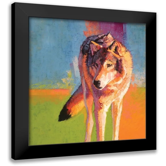 Chapman, Julie T. 12x12 Black Modern Framed Museum Art Print Titled - Wolf Study III
