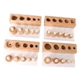 thumbnail image 4 of Pomo de madera, cilindro de madera, juego de bloques de cilindros, juguete a juego, juguete educativo, preescolar, aprendizaje, material didáctico, co Pulido Pintado, 4 of 9