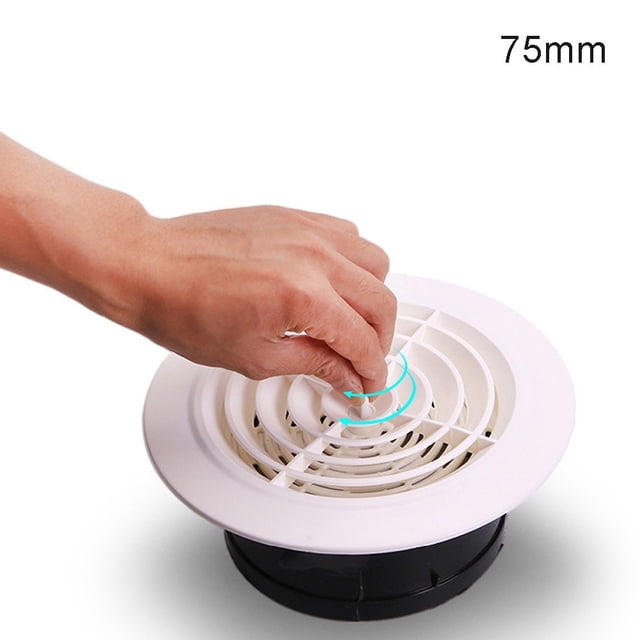 LIKEM Grille d'Aération Ronde avec Sortie Réglable Ventilation d'Échappement