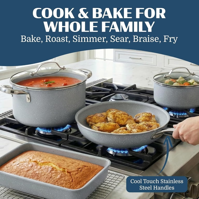GraniteStone Ceraluxe 20-Piece Cookware & Bakeware Set photo 3