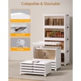 thumbnail image 7 of Asnews 4 Tier Stackable Storage Bins with Lids & Magnetic Doors, 55 QT Foldable Storage Cabinet with Wheels, Transparent Plastic Storages Drawers for Bedrooms, Living Rooms, and Studies, 7 of 7