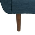 thumbnail image 4 of GDF Studio Viewland Contemporary Fabric Upholstered Club Chair with Accent Pillows, Navy Blue and Walnut, 4 of 9