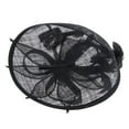 thumbnail image 3 of Sombrero del fascinador de la mujer Yinane Retro Velo de malla Negro, 3 of 8