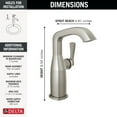 thumbnail image 2 of Delta 676-Dst Stryke 1.2 GPM Single Hole Bathroom Faucet - Lumicoat Stainless, 2 of 2