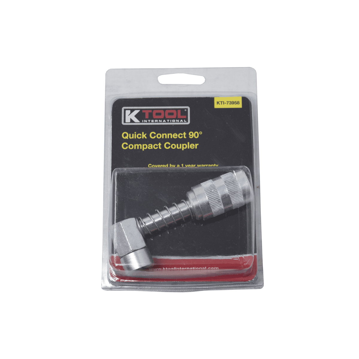 K Tool International Grease Coupler Compact Quick Connect 90 degree