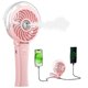 thumbnail image 1 of Ventilador nebulizador HandFan 4000 mAh, 50 ml, tanque de agua recargable, rosa, 1 of 9
