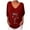Wine, variant on 2025 Clearance! 50% Off Clear! asdoklhq Long Sleeve T-Shirts for Women,2020 Autumn and Winter New Long-Sleeved Christmas Wine Glass V-neck T-Shirt