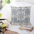 thumbnail image 4 of Boho Ethnic Pillow Covers 18X18 Inch Navy Blue Grey Coral Floral Gray Decorative Pillow Cases Set of 2 Vintage Bohemian Carpet Farmhouse Throw Pillows for Cushion Sofa Couch Outdoor, 4 of 7
