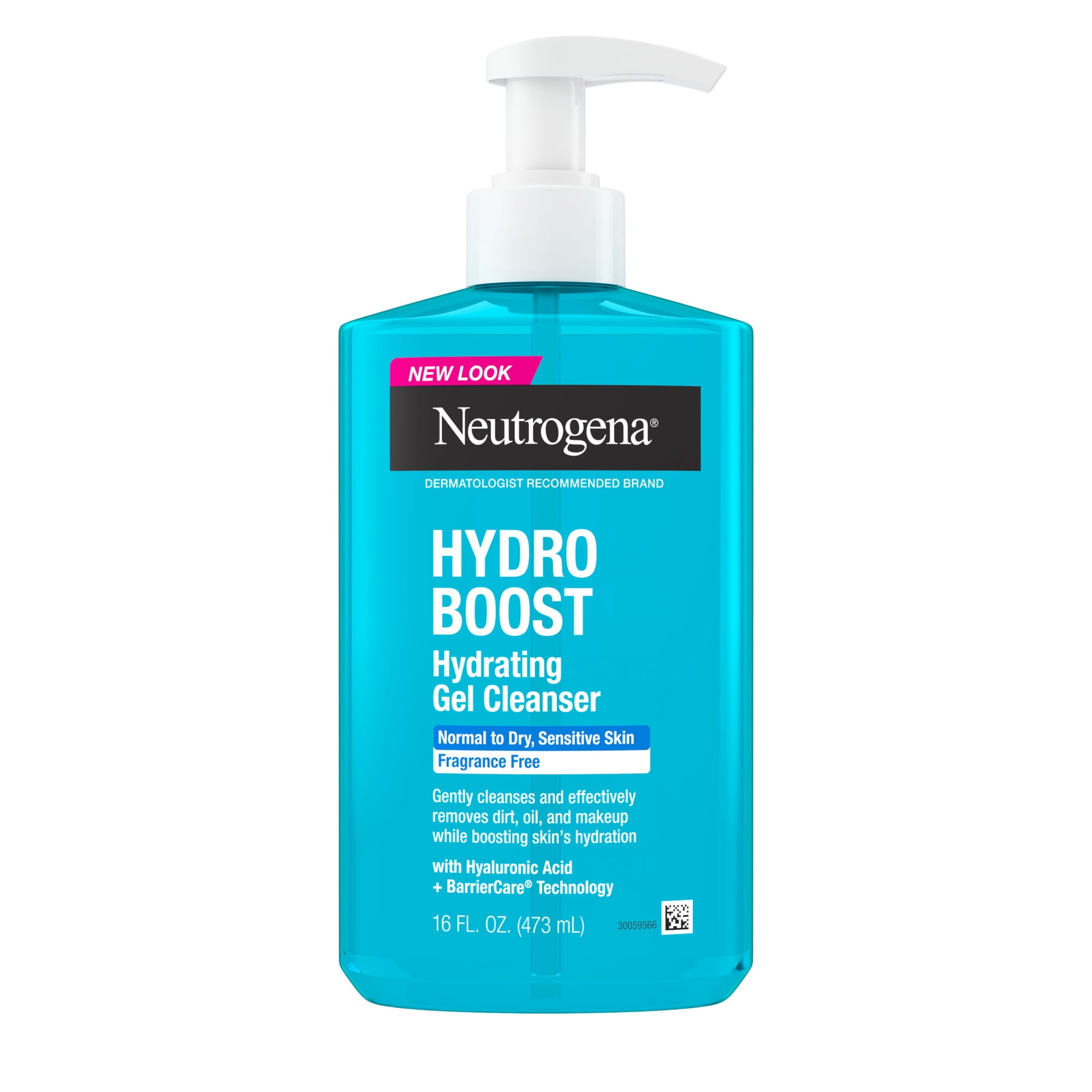 Neutrogena Hydro Boost Hydrating Gel Facial Cleanser, Fragrance-Free Face Wash, 16 oz