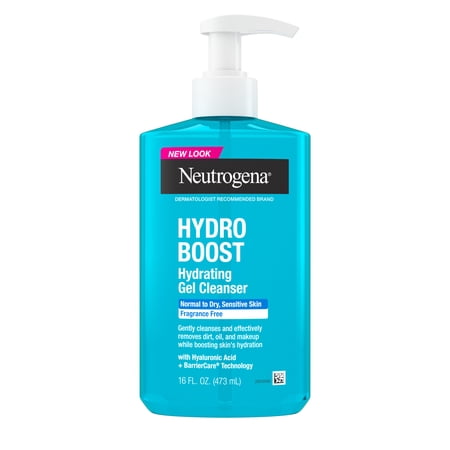 Neutrogena Hydro Boost Hydrating Gel Facial Cleanser  Fragrance-Free Face Wash  16 oz