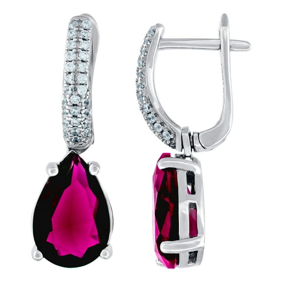 925 Sterling Silver Womens Cubic Zirconia Long Drop Dangle Earrings 25x9mm Wide Dangle Earring for Women