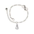 thumbnail image 1 of Delight Jewelry Silvertone Large Boxing Glove Silver-tone Paw Infinity Link Chain Bracelet, 6"+2" Extender, 1 of 3