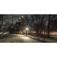 thumbnail image 3 of Frank, Assaf 24x14 Black Modern Framed Museum Art Print Titled - Path in cental park at night, winter, snow, New York., 3 of 5