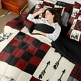 thumbnail image 4 of Feelyou Rustic Hunting Deer Bedding Comforter Set 7 Pieces, Farmhouse Boating Lover Full Bedding Set, Western Lodge Cabin Reversible Fitted Sheet Flat Sheet, Microfiber Bedroom Decor, 4 of 8