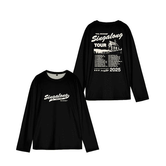 Phil Wickham 2025 Singalong Tour Long Sleeve Tee Unisex Crewneck T-shirt Casual Fashion Clothes