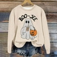 thumbnail image 4 of Boo Jee Halloween Sweatshirts for Women 2025 Long Sleeve Crewneck Cute Ghost Graphic Sweatshirt Pullover Tops, 4 of 7