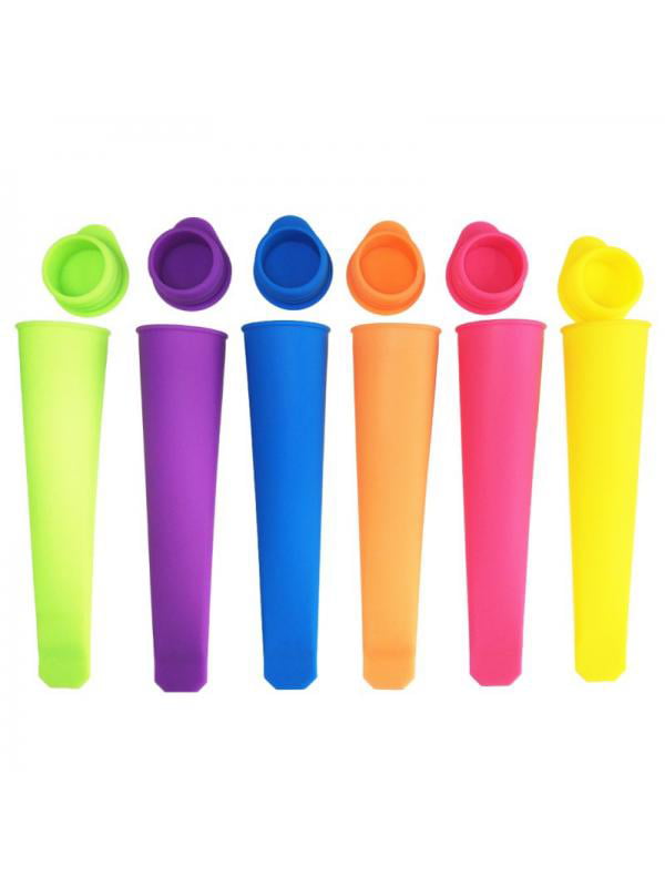 DIY Freezer Ice Cream Popsicle Silicone Molds Ice Lolly Makers with Base Pawaca 6 Pcs Ice Lolly Mould Set 