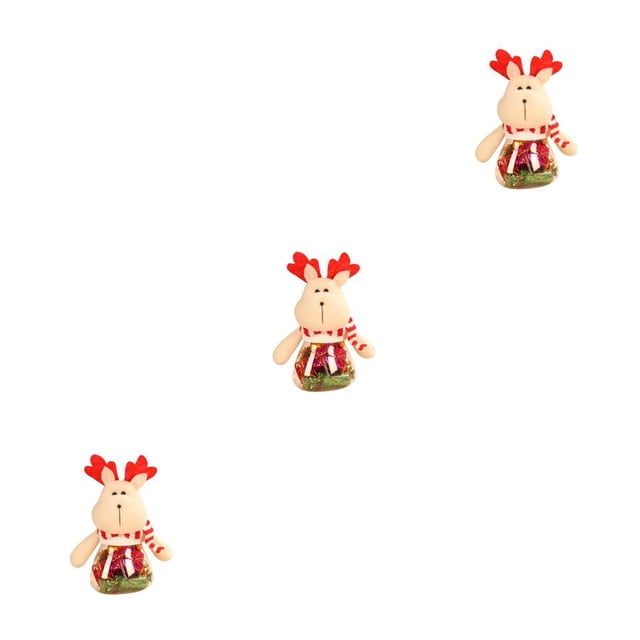 Advancent Plush Kids Christmas Candy Jar Portable Box Sweet Office Xmas Sugar Bottle Themed Gift Cute Replacement Container Type1 NO1 Advancent CBP101981