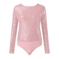 thumbnail image 6 of Riforla Women Sexy Solid Color Swinging Collar Hollowed Out Womens Jumpsuit Nightclub Glittering Jumpsuit for Women Jumpsuits for Women Pink L, 6 of 7