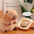 thumbnail image 5 of Lindo peluche de capibara con pan Kawaii Suave muñeco de peluche de capibara Almohada de animales de peluche de capibara Juguetes, 5 of 5