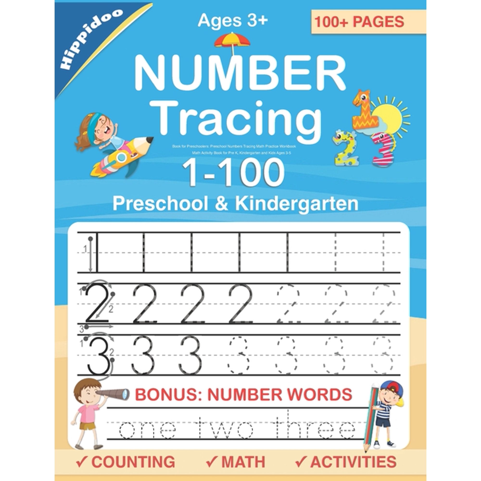 Number Tracing book for Preschoolers: Preschool Numbers Tracing Math Practice Workbook: Math (Paperback) by Hippidoo, Sujatha Lalgudi