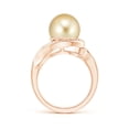 thumbnail image 2 of ANGARA Golden South Sea Cultured Pearl and Diamond Loop Ring in 14K Rose Gold for Women | June Birthstone, Birthday, Anniversary, Jewelry Gift for Women | Pearl Ring, 2 of 8