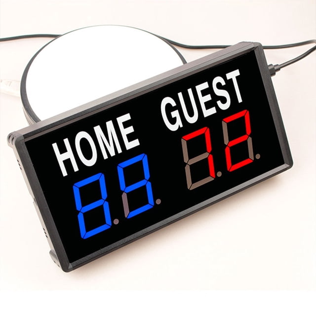 Marcador digital LED, marcador electrónico con control remoto, marcador eléctrico portátil para baloncesto, ping pong y béisbol