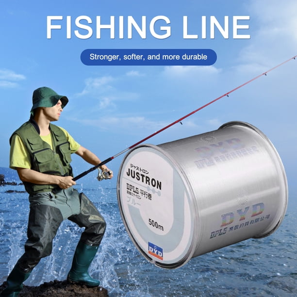 Línea de pesca transparente de 500M, línea líder de nailon de diámetro más pequeño, línea de pesca duradera