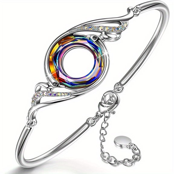 Silvery Bracelet Is An Adjustable Bracelet, Suitable for Women, A Birthday Gift for Women, Symbolizing Luck And New Life,silvey and colorful