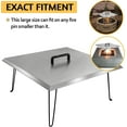 thumbnail image 3 of Round Fire Pit Lid, 304 Stainless Steel Foldable Fire Ring Snuff Cover, 3 of 14