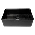 thumbnail image 3 of Évier de Ferme en Argile Incendiaire Noir Mat 30 Pouces x 20 Pouces avec Accessoires, 3 of 8