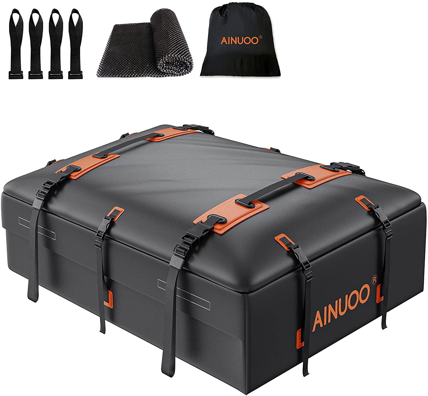 Rooftop Cargo Carrier 100 Waterproof Car Roof Bag Car Rooftop Carrier Bag Heavy Duty 600D Oxford Cloth Car Roof Cargo Travel Bag with Fixing Straps for Any Car Van or SUV L:160×110×45cm 