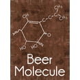 thumbnail image 2 of Gibbons, Lauren 19x24 White Modern Wood Framed Museum Art Print Titled - Beer Molecule 2 Rect Brown, 2 of 4