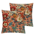 thumbnail image 2 of Acheng Set of 2 Lumbar Pillow Case Oriental Flower Throw Pillow Case Decorative Pillow Home Maximalist Cushion Cover for Sofa Couch Bed Chair Home White, 2 of 6