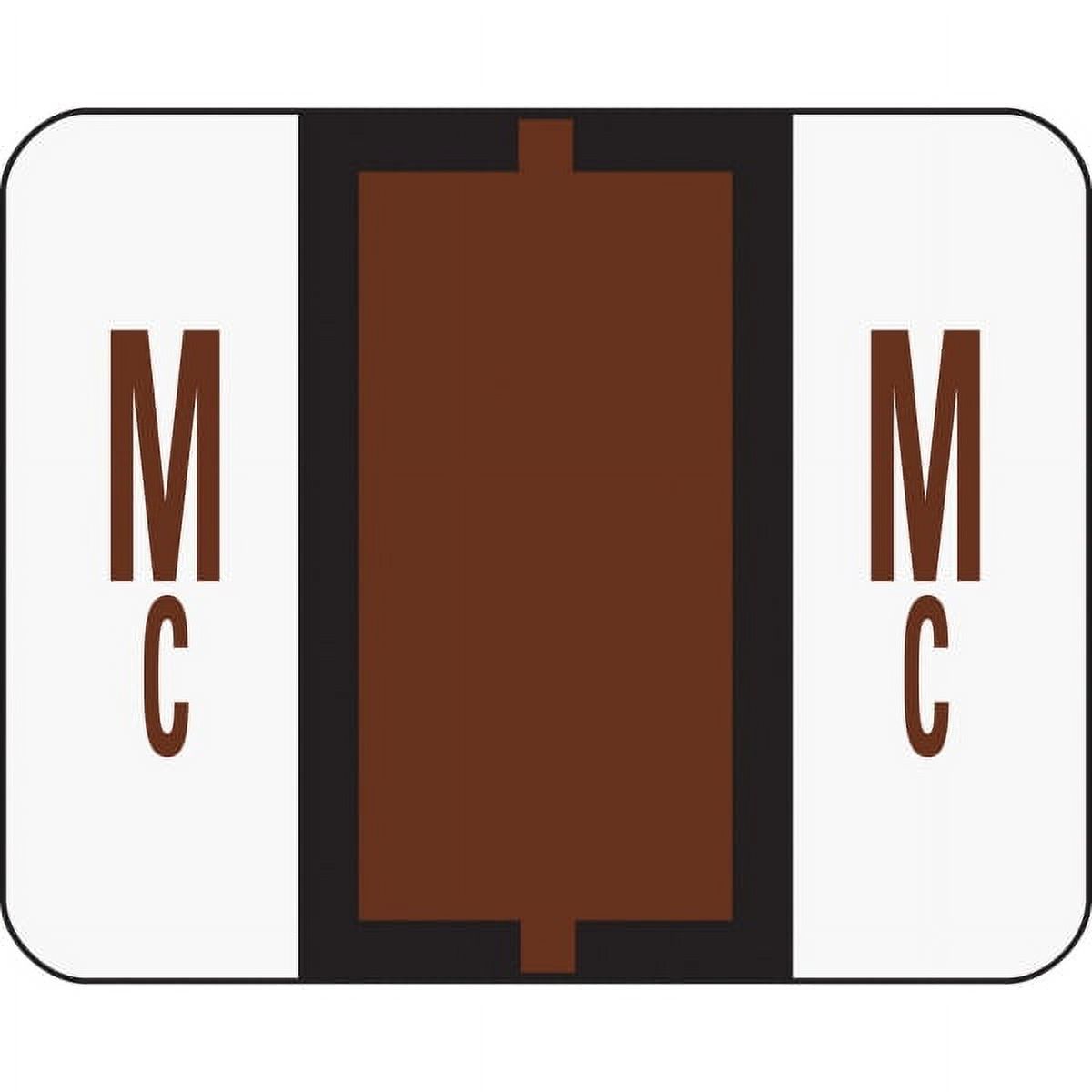 Smead 67097 A-Z Color-Coded Bar-Style End Tab Labels, Letters Mc, Brown, 500/Roll - image 2 of 2