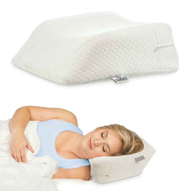 Therapeutica Cervical Orthopedic Foam Travel Pillow - Neck Support Pillow for Side & Back Sleepers - Ergonomic Pillow for Neck Support, Relief, & Spinal Alignment – Average Size