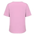 thumbnail image 4 of yunLCZ Basic Women's Tees Everyday Low Price Women's Fashion Casual Solid Color Button Short Sleeve Top T Shirt workout form-fitting T-shirts women, 4 of 7